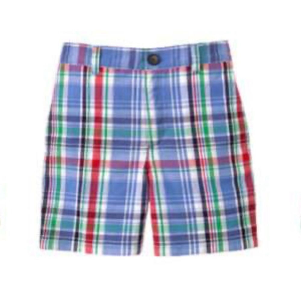 Janie and Jack Summer Social Plaid Shorts